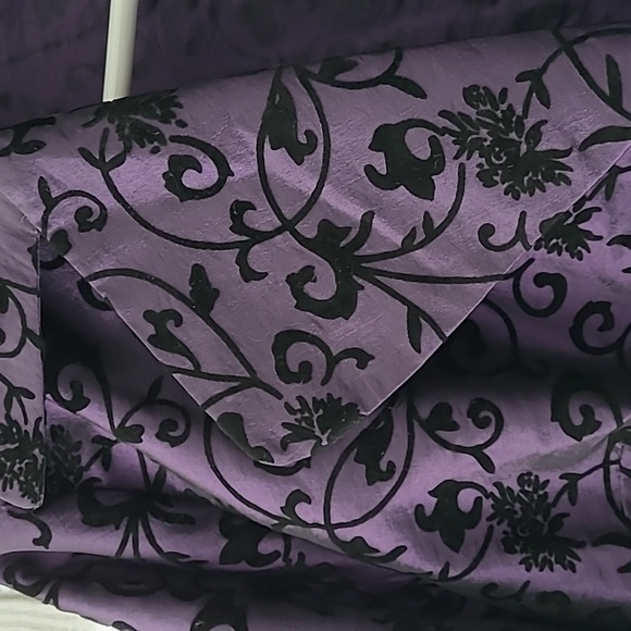 Women's jacket purple with black velvet designs size 10 - Picture 3 of 9